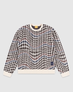 Dime Houndstooth Knit Cream Multi