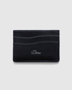 Dime Cursive Cardholder Black Leather