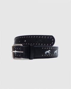 Loosey Silver Stallion Belt Black