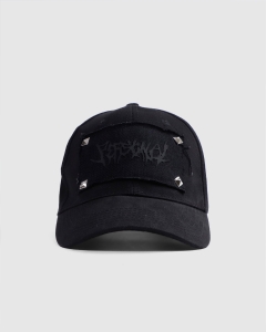 Personal Joint Puff Print Studded Denim Snapback Black/Black/Silver