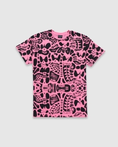 Personal Joint Ziggy Skulls AOP T-Shirt Pink Black