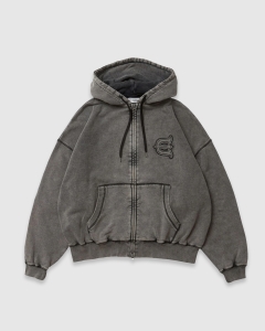 Evisen Logo Zip Hood Grey