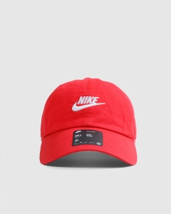 Nike Unisex Club Unstructured Futura Wash Strapback University Red/White