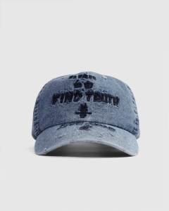 Jungles Be Free Strapback Distressed Denim