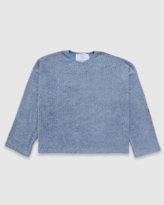 Jungles Boxy Knit Sweater Blue