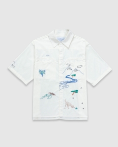 Jungles Good Thoughts Button Up SS Shirt Birch