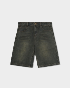 Butter Goods Warped Denim Shorts Dirty Wash Indigo