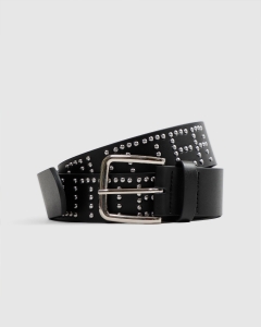 Butter Goods Leather Studded Belt Black