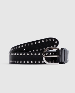 Crawling Death Premium Leather Studded Belt Black