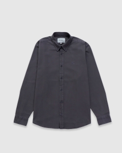 Carhartt WIP Bolton Dyed LS Shirt Graphite