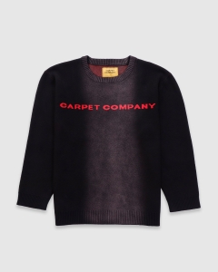 Carpet Bleached Woven Sweater Black