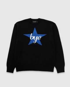 Bye Jeremy Scar Knit Sweater Black