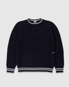 Pop Trading Knitted Logo Crewneck Navy