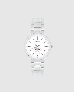 Casio Analogue Moon Phase MTPM100D-7A White