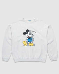 thisisneverthat x Disney Mickey Classic Crew Light Heather Grey