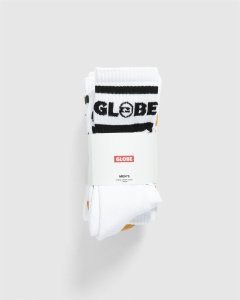 Globe Tilt Hi Crew Socks 5Pk White/Assorted