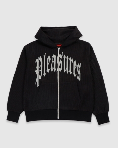 Pleasures Now Twitch Knitted Zip Hood Black