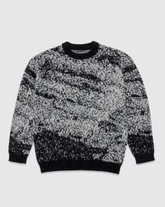 Passport Cave In Mohair Knit Sweater Black/Grey