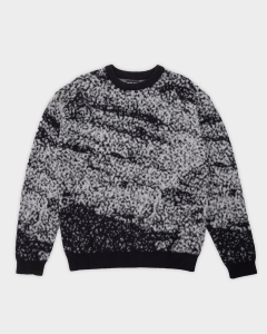 Passport Cave In Mohair Knit Sweater Black/Grey