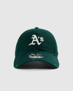 New Era 920 Oakland Athletics Distressed Strapback Dark Green/White