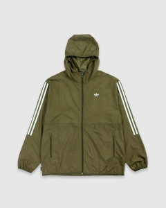 Adidas Windbreaker Jacket Olive Strata/White