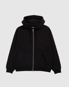 Dime Cursive Small Logo Zip Hood Black on Black