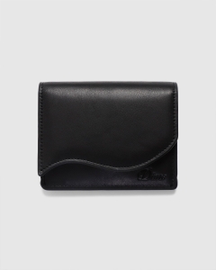 Dime Chain Leather Wallet Black