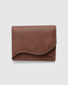 Dime Chain Leather Wallet Brown