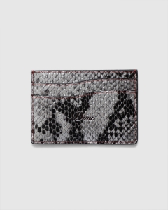 Dime Embossed Leather Cardholder Silver Snake