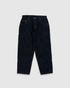 Baglady Carpenter Jeans Dark Patterned Denim