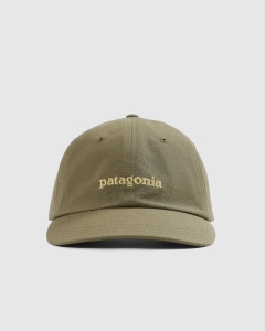 Patagonia Fitz Roy Icon Text Logo Strapback Tent Green