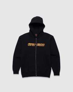 Spitfire Flames Script Zip Hood Black