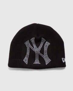 New Era New York Yankees Oversized Rhinestone Beanie Black