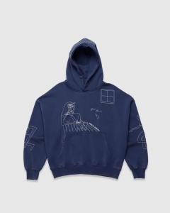 Jungles Slow Down PO Hood Washed Blue