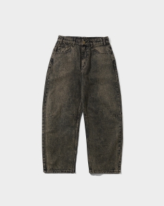 Butter Goods Wide Cut Denim Jeans Acid Washed Brown