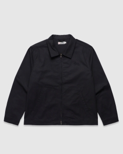 S Double Unlined Canvas Zip Jacket Black