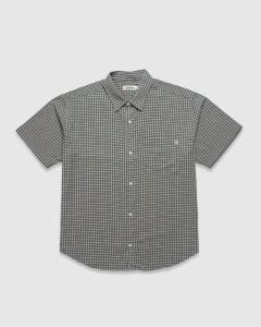 S Double Vista Plaid Summer SS Shirt Tea