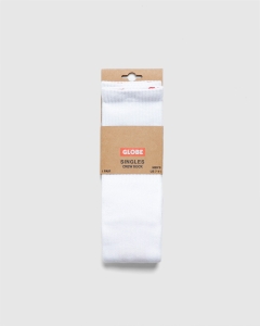 Globe Singles Crew Sock White