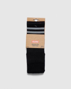 Globe Singles Crew Sock Black/Grey Stripe
