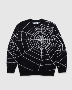 Crawling Death Big Web Knit Sweater Black/White