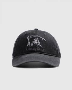 Crawling Death Reaper Logo Washed Strapback Dark Grey