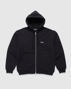 Dime Cursive Small Logo Zip Hood Black