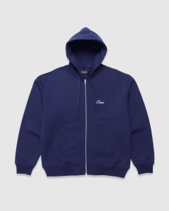 Dime Cursive Small Logo Zip Hood Navy