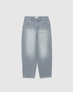 Dime Classic Baggy Denim Pants Striped Sandblasted Grey