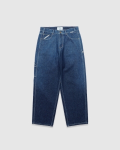 Cash Only Company Denim Jeans Distressed Washed Slub Blue