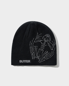 Butter Goods Fossil Skully Beanie Black