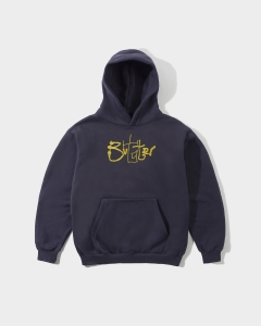 Butter Goods Scribble PO Hood Lead Blue
