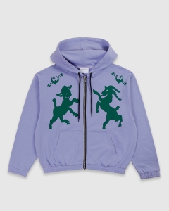 Pearls Pagan Zip Hood Periwinkle