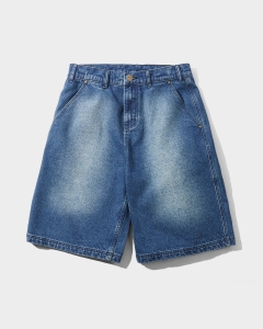 Butter Goods Denim Work Shorts Distressed Indigo