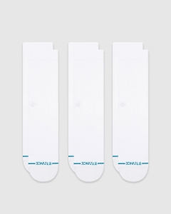 Stance Icon 3 Pack Socks White/White